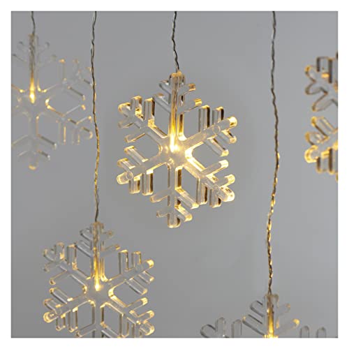 EMOS Mini Lichtervorhang mit 8 Schneeflocken, LED-Lichterkette mit Wintermotiv, Warmweiß, Lichtergirlande 84cm + Netzteil, Leuchtdauer 10.000 h, IP44 für Innen und Außen, für Party, Weihnachten EMOS Mini Lichtervorhang mit 8 Schneeflocken, LED-Lichterkette mit Wintermotiv, Warmweiß, Lichtergirlande 84cm + Netzteil, Leuchtdauer 10.000 h, IP44 für Innen und Außen, für Party, Weihnachten von EMOS