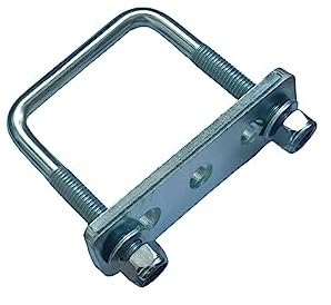1 Stück quadratische, vierkant M12 U Schrauben, U Bolzen, U Bügel mit Gewinde, Gegenplatten, Sicherungsmuttern, Unterlegscheiben (LW82 x LH135 mm) von EMPULA