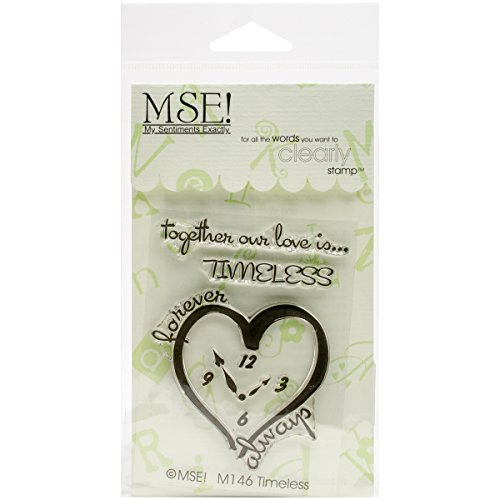 MSE My Sentiments Genau Clear Stamps 3 Zoll x 4-Zoll Tabelle Zeitloses Love von MSE