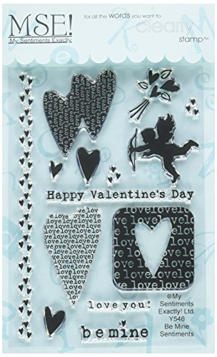 EMS My Sentiments Genau Clear Stamps 4-Zoll x 6 Tabelle Be Mine Sentiments von EMS