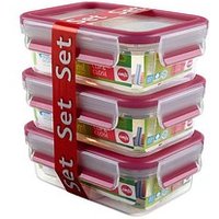 emsa Frischhaltedosen CLIP & CLOSE 5,8 cm hoch transparent 3x 0,55 l, 3 St. emsa Frischhaltedosen CLIP & CLOSE 5,8 cm hoch transparent 3x 0,55 l, 3 St. von EMSA