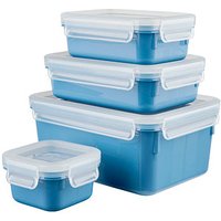 emsa Frischhaltedosen-Set CLIP & CLOSE blau 0,2/0,55/0,8/2,2 l, 1 Set von EMSA