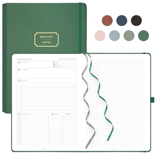EMSHOI Meeting-Notizbuch für die Arbeit mit Aktionsartikeln – 240 Seiten, A4-Business-Planer, PU-Leder, Meeting-Minuten, To-Do-Liste, Notizbuch, Projekt-Notizblock, Tagebuch für Damen und Herren, 21,5 EMSHOI Meeting-Notizbuch für die Arbeit mit Aktionsartikeln – 240 Seiten, A4-Business-Planer, PU-Leder, Meeting-Minuten, To-Do-Liste, Notizbuch, Projekt-Notizblock, Tagebuch für Damen und Herren, 21,5 von EMSHOI