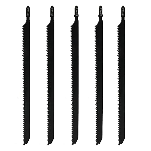 EMSea 5 Stück T1044D 250 mm Stichsägeblätter mit T-Schaft, saubere und schnelle Schnitte von Holz für dickes Bauholz, OSB-Platten EMSea 5 Stück T1044D 250 mm Stichsägeblätter mit T-Schaft, saubere und schnelle Schnitte von Holz für dickes Bauholz, OSB-Platten von EMSea