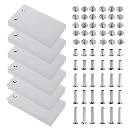 EMSea 6-teilig Leer Zeichenpapier Blanko Flipbook mit abnehmbaren Bindeschrauben 600 Blatt 1200 Seiten für Malerei Skizzieren Animation DIY von EMSea