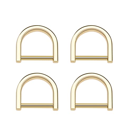 EMSea D-Ringe zum Einschrauben, winzige D-Ringe, Schäkel, Hufeisenform, D-Ring für Bastelarbeiten, Lederhandwerk, Zubehör, Schlüsselanhänger, Geldbörse, Tasche, Reparatur, Hellgold, 4 Stück, EMSea D-Ringe zum Einschrauben, winzige D-Ringe, Schäkel, Hufeisenform, D-Ring für Bastelarbeiten, Lederhandwerk, Zubehör, Schlüsselanhänger, Geldbörse, Tasche, Reparatur, Hellgold, 4 Stück, von EMSea