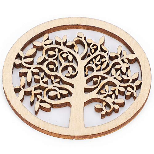 48pcs Holzbaum des Lebens Ray Carving DIY Handicrafts Urlaubsdekoration Ornamente Kunsthandwerk von EMUKOEP