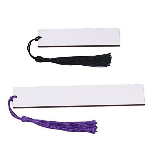 60 PCs Sublimation Blanks Langes und Kurzes Lesezeichen Blanks mit Farbenfrohen Quasten für DIY -Etiketten von EMUKOEP