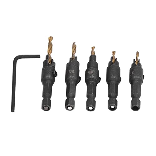 EMUKOEP 5 UDS Broca Avellanadora 5-12 Mm Bohrwerkzeug Set Cutter aus Hochgeschwindigkeitsstahllöchern von EMUKOEP