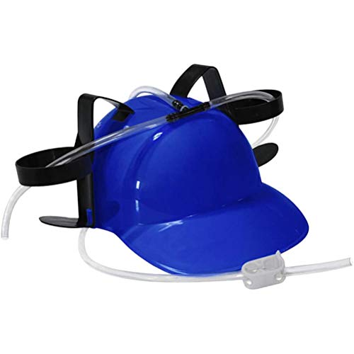 EMUKOEP Dosenhalter Trinkerhut mit Strohhalm Trinkhelm Partyhut Halloween Party Lustiges Spielzeug (Blau*1) von EMUKOEP