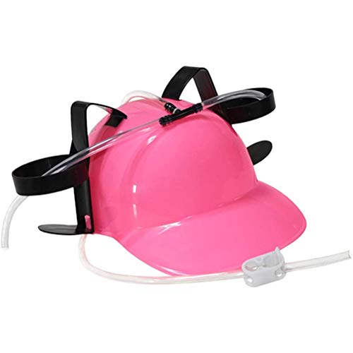 EMUKOEP Dosenhalter Trinkerhut mit Strohhalm Trinkhelm Partyhut Halloween Party Lustiges Spielzeug (Pink*1) von EMUKOEP