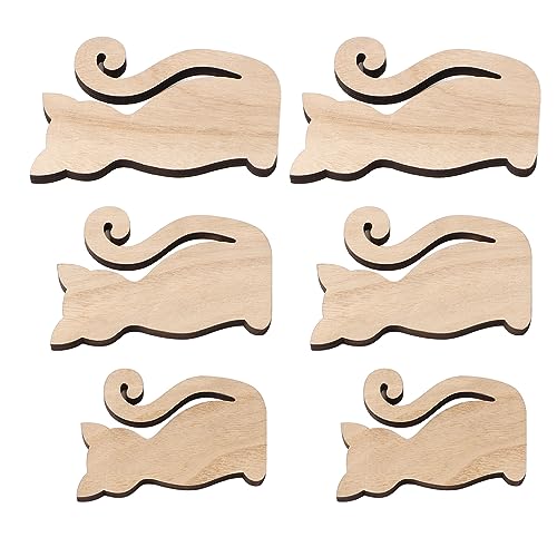 EMUKOEP Katzenausschnitt, Haltbarer Leichtes Gewicht Unvollendeter Holzkatzeausschnitt 3 Größen 6pcs Unbemalt für DIY -Handwerk EMUKOEP Katzenausschnitt, Haltbarer Leichtes Gewicht Unvollendeter Holzkatzeausschnitt 3 Größen 6pcs Unbemalt für DIY -Handwerk von EMUKOEP