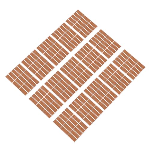EMUKOEP Kork Holzlabel Aufkleber, Selbstklebende Rechteck -Namensschild für Glasflaschen, Geeignet für Lebensmittelbehälter, Wasserdichte Lagerbehälter von EMUKOEP