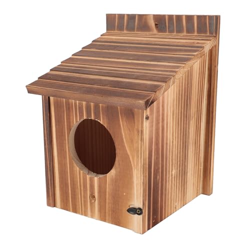 EMUKOEP Vogelhaus, 6 cm Großes Loch, Blauer Vogelnistkasten aus Holz mit Sitzstange für den Gartenbalkon Im Freien EMUKOEP Vogelhaus, 6 cm Großes Loch, Blauer Vogelnistkasten aus Holz mit Sitzstange für den Gartenbalkon Im Freien von EMUKOEP