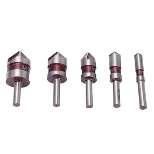 Hochgeschwindigkeitsstahl 5 Flöte Countersink -Bohrbit für Holzbearbeitung 1/4in 3/8in 1/2in 5/8in 3/4in mit 82 Grad Countersink Camfer -Bohrwerkzeugen Hochgeschwindigkeitsstahl 5 Flöte Countersink -Bohrbit für Holzbearbeitung 1/4in 3/8in 1/2in 5/8in 3/4in mit 82 Grad Countersink Camfer -Bohrwerkzeugen von EMUKOEP