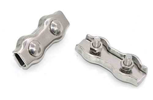 4er Pack M3/4/5/6/8 Edelstahl Draht Seilklemme Kabel doppelte Klemme Schnalle Kabelstecker 4er Pack M3/4/5/6/8 Edelstahl Draht Seilklemme Kabel doppelte Klemme Schnalle Kabelstecker von EMcollection