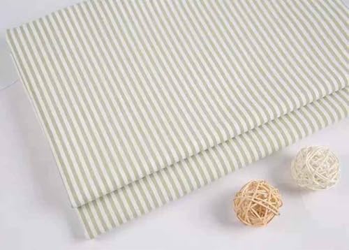 Baumwollstoff, gestreift, Premium-Qualität, mittelschwer, weich, zum Basteln, Tischdecke, Bettvorhangstoff (A,50 x 150 cm) von EN AyuL