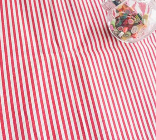 Baumwollstoff, gestreift, Premium-Qualität, mittelschwer, weich, zum Basteln, Tischdecke, Bettvorhangstoff (E,300 x 150 cm) von EN AyuL