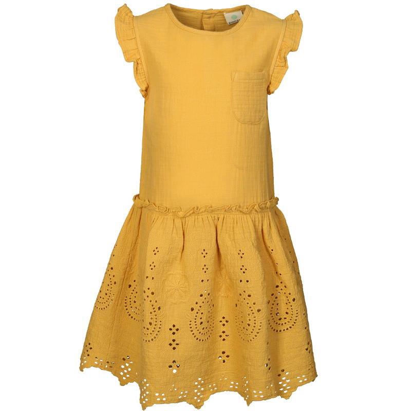 EN FANT - Kleid Mica Mit Spitze In Gelb, Gr.104 von EN FANT