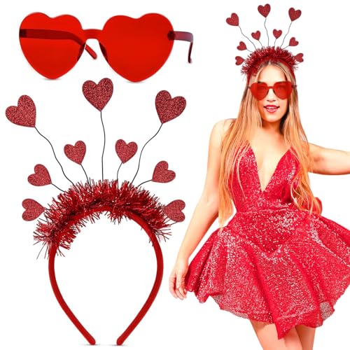 ENAIAH Herzherzige Haarreifen Herz Randlose Sonnenbrille Herz Stirnband Glitzer Randlose Herz Brille Herz Bopper Stirnband Party Brille für Karneval Valentinstag Hochzeit JGA Fasching ENAIAH Herzherzige Haarreifen Herz Randlose Sonnenbrille Herz Stirnband Glitzer Randlose Herz Brille Herz Bopper Stirnband Party Brille für Karneval Valentinstag Hochzeit JGA Fasching von ENAIAH