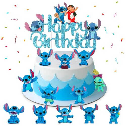 Stit-ch Tortendeko, 13 Stück Sti-tch Cartoon Cake Toppers, Sti-tch Mini Figuren Set, Sti-tch Cupcake Figuren, Sti-tch thema Figuren Set, Sti-tch Cupcake Puppen, Geburtstag Deko für Kinder Stit-ch Tortendeko, 13 Stück Sti-tch Cartoon Cake Toppers, Sti-tch Mini Figuren Set, Sti-tch Cupcake Figuren, Sti-tch thema Figuren Set, Sti-tch Cupcake Puppen, Geburtstag Deko für Kinder von ENAIAH