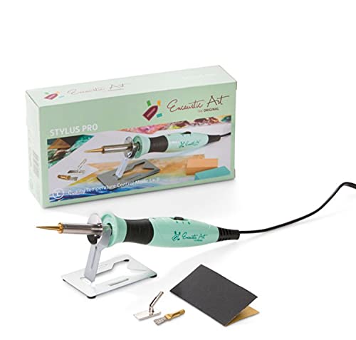 ENCAUSTIC ART Stylus Pro Werkzeug für niedrige Hitze, inklusive Eingabestift, 3 Aufsätze, Standard-Zeichenspitze, Pinselkopf und rechteckige Form, Encaustic Malzubehör ENCAUSTIC ART Stylus Pro Werkzeug für niedrige Hitze, inklusive Eingabestift, 3 Aufsätze, Standard-Zeichenspitze, Pinselkopf und rechteckige Form, Encaustic Malzubehör von ENCAUSTIC ART