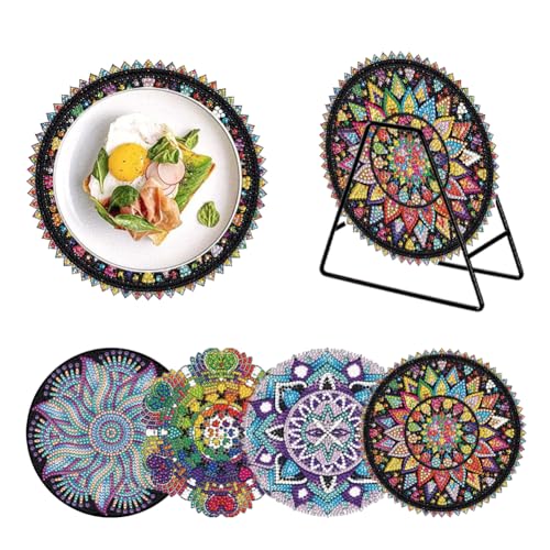 ENCOMAG 4 Stück Diamant Malerei Platzsets mit Halter,Diamantkunst Diamond Painting für Erwachsene Anfänger,Tischsets für Küche,Esstisch,Teller,Dekoration,Geschenk für Familie Freunde (Stechapfel) ENCOMAG 4 Stück Diamant Malerei Platzsets mit Halter,Diamantkunst Diamond Painting für Erwachsene Anfänger,Tischsets für Küche,Esstisch,Teller,Dekoration,Geschenk für Familie Freunde (Stechapfel) von ENCOMAG