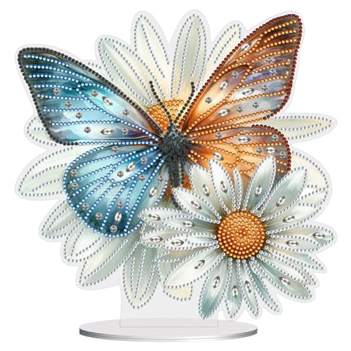 ENCOMAG DIY Diamond Painting Desktop Deko,Rose Schmetterling Blumen Vögel Tischdeko,Diamant Painting,Diamant Malerei Tisch Ornamente für Zuhause,Büro,Dekoration,Geschenk für Familie ENCOMAG DIY Diamond Painting Desktop Deko,Rose Schmetterling Blumen Vögel Tischdeko,Diamant Painting,Diamant Malerei Tisch Ornamente für Zuhause,Büro,Dekoration,Geschenk für Familie von ENCOMAG