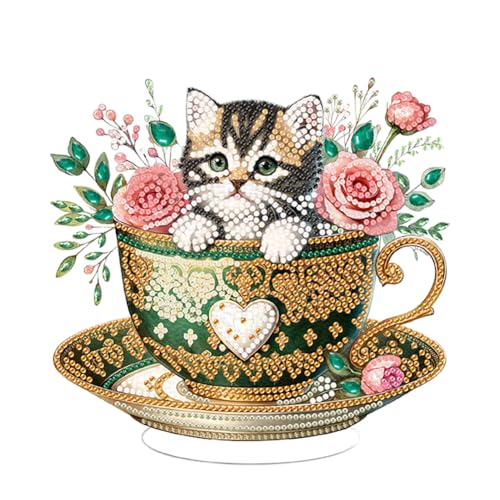 ENCOMAG Diamond painting, Katzen Diamond Painting Tisch Deko, 5D Diamond Painting Ornamente, DIY 5d Diamant malerei Kits, Diamant painting, Geschenke für Anfänger Mama Oma ENCOMAG Diamond painting, Katzen Diamond Painting Tisch Deko, 5D Diamond Painting Ornamente, DIY 5d Diamant malerei Kits, Diamant painting, Geschenke für Anfänger Mama Oma von ENCOMAG