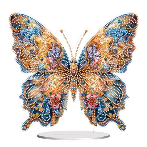 ENCOMAG Diamond painting Tisch Deko, Schmetterling Diamond Painting Ornamente,DIY 5d Diamant malerei Kits,Diamond art for adults,Diamant painting, Handgemachte Dekorative Ornamente von ENCOMAG