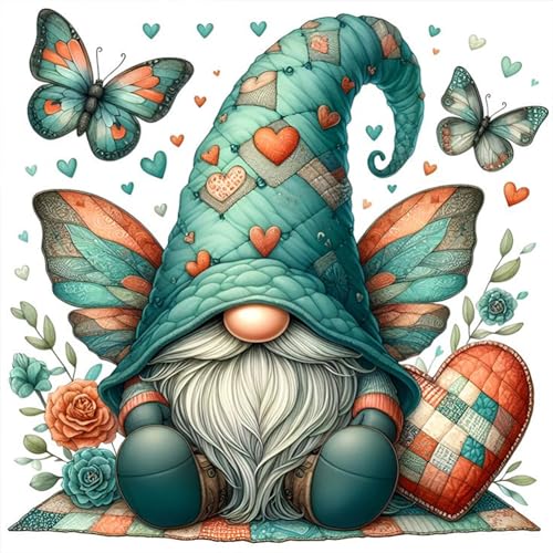 ENCOMAG Gnom Diamond Painting, Kobold 5D Diamant Painting Erwachsene Kinder Bilder Malerei Set Full Mosaikherstellung für Erwachsene, Kinder, Home Wand Décor von ENCOMAG