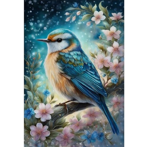 ENCOMAG Kreuzstich-Set für Erwachsene und Anfänger, vorgedruckte Kreuzstich-Stickerei-Set, Pfirsichblüte, Vogelmuster, 11 CT, Handarbeit für Erwachsene und Mädchen, Heimdekoration, Geschenk, 40 x 60 ENCOMAG Kreuzstich-Set für Erwachsene und Anfänger, vorgedruckte Kreuzstich-Stickerei-Set, Pfirsichblüte, Vogelmuster, 11 CT, Handarbeit für Erwachsene und Mädchen, Heimdekoration, Geschenk, 40 x 60 von ENCOMAG