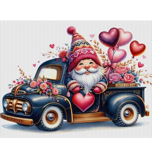 ENCOMAG Kreuzstich-Set mit Wichtel-Truck, Kreuzstich-Set für Erwachsene und Anfänger, 11 Karat, komplettes Sortiment an Kreuzstich-Stempel-Kits, Nadelhandwerk für Heimdekoration, 50 x 40 cm ENCOMAG Kreuzstich-Set mit Wichtel-Truck, Kreuzstich-Set für Erwachsene und Anfänger, 11 Karat, komplettes Sortiment an Kreuzstich-Stempel-Kits, Nadelhandwerk für Heimdekoration, 50 x 40 cm von ENCOMAG