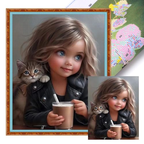 ENCOMAG Kreuzstich-Set mit gelocktem Haar – buntes 11-fädiges Muster, Nadelspitzen-Kits, Stickerei, Handwerk für Erwachsene, Anfänger, Geschenk, 40 x 50 cm ENCOMAG Kreuzstich-Set mit gelocktem Haar – buntes 11-fädiges Muster, Nadelspitzen-Kits, Stickerei, Handwerk für Erwachsene, Anfänger, Geschenk, 40 x 50 cm von ENCOMAG