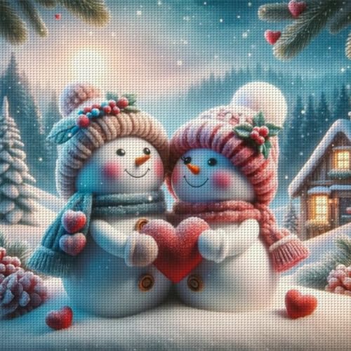 ENCOMAG Vorgedrucktes Kreuzstich-Set für Erwachsene, Anfänger, Schneemann, 11-fädig, gestempelt, einfaches Stickset mit bedrucktem Stoff, DIY, handgemachtes Handarbeitsset, 40 x 40 cm ENCOMAG Vorgedrucktes Kreuzstich-Set für Erwachsene, Anfänger, Schneemann, 11-fädig, gestempelt, einfaches Stickset mit bedrucktem Stoff, DIY, handgemachtes Handarbeitsset, 40 x 40 cm von ENCOMAG