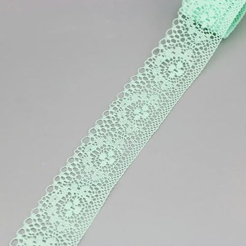 (10 Yards/Rolle) hellgrüne Farbe Spitze Stoffband Dekoration handgemachte DIY Geschenkverpackung Material Schnürsenkel-40 mm von ENEMO
