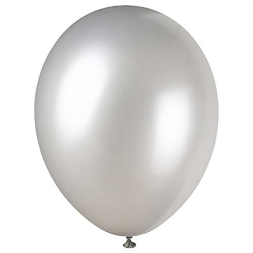 ENERRGECKO 12 Pearlized schillernd Silber Ballons fuer Party Dekoration von ENERRGECKO