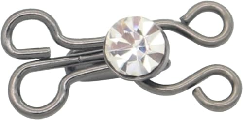 Dekorative Hosenknöpfe, 2 Paar Haken- und Ösen-Druckknöpfe, Kleiderhaken, Nähschnalle, Schnappverschluss, versteckte Nähhaken, Nähwerkzeuge, Metallknöpfe, Nähhaken (Farbe: wie von ENESEA