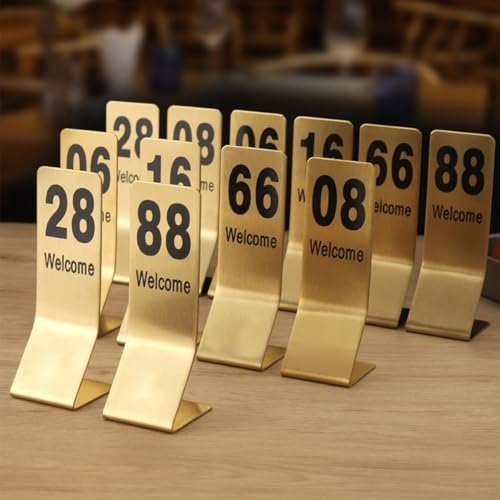 Table Numbers Edelstahl Tischnummern Hochzeit Sitzplan Tischkarten 1-25/50 für Tischnummern für Restaurants, Cafés Sitzgelegenheiten Im, Veranstaltungen(76-100) von ENGFGH