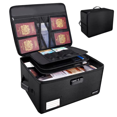 Dokumententasche Feuerfeste Organizer mit Schloss Faltbare Aktenbox für Zuhause Tragbare Zertifikate Büro Aufbewahrungsbox Wichtige Dokumente Brief Bargeld Reisepass Rechnungskarten Tablet Buch Dokumententasche Feuerfeste Organizer mit Schloss Faltbare Aktenbox für Zuhause Tragbare Zertifikate Büro Aufbewahrungsbox Wichtige Dokumente Brief Bargeld Reisepass Rechnungskarten Tablet Buch von ENGPOW