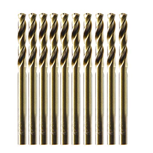 MAXTOOL SMF42G10R18E10 identische Kobaltschraube, Maschinenbohrer, HSS, M42, Kurzbohrer, vollständig geschliffen, goldener, gerader Schaft, 10 Stück MAXTOOL SMF42G10R18E10 identische Kobaltschraube, Maschinenbohrer, HSS, M42, Kurzbohrer, vollständig geschliffen, goldener, gerader Schaft, 10 Stück von ENGTOOL