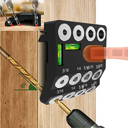 ENGYNC 30°/45°/90° Winkelbohrloch-Führungslehre 3-in-1 Holzbearbeitungs-Lochbohrführung mit 2 Ebene und 4 Größen Führungslöcher Drill Guide Winkel Bohrführung Winkel Bohrloch -Schwarz ENGYNC 30°/45°/90° Winkelbohrloch-Führungslehre 3-in-1 Holzbearbeitungs-Lochbohrführung mit 2 Ebene und 4 Größen Führungslöcher Drill Guide Winkel Bohrführung Winkel Bohrloch -Schwarz von ENGYNC