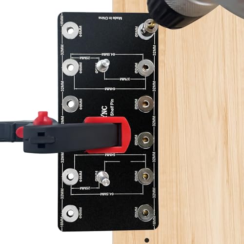 Regalstift-Vorrichtung 5mm 6mm Schrank-verstellbare Regalvorrichtung Bohrvorrichtung Regalstiftvorrichtung Aluminium-Regalstift Bohrschablone für gerade Löcher von ENGYNC