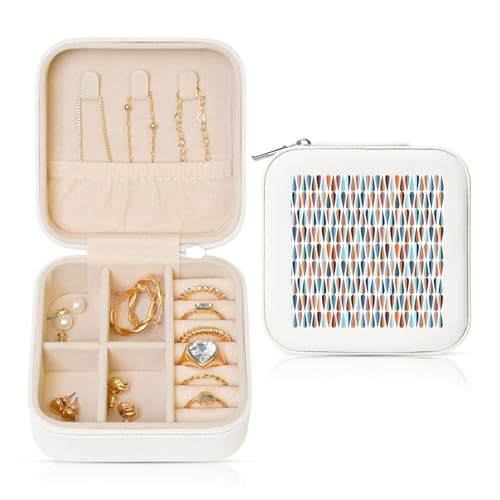 ENGhjes Kleine Schmuckschatulle aus der Mitte des Jahrhunderts, modernes Retro-Design mit Tropfenformen, Reise-Schmuckkästchen, Mini-Schmuckaufbewahrung, Vitrine für Damen von ENGhjes