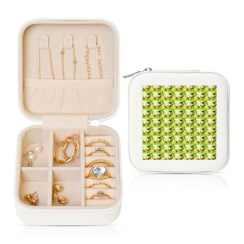 ENGhjes Schöne kleine Schmuckschatulle mit Hahn-Druck, Reise-Schmuckschatulle, Mini-Schmuck-Aufbewahrungsvitrine für Frauen ENGhjes Schöne kleine Schmuckschatulle mit Hahn-Druck, Reise-Schmuckschatulle, Mini-Schmuck-Aufbewahrungsvitrine für Frauen von ENGhjes