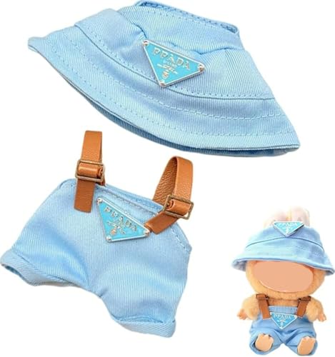 Bekleidungs Set für La-bubu 17cm Puppen Outfit-Set Sommer Kleidung Puppenkleidung (Keine Puppe enthalten) (Blau) von ENIXWH