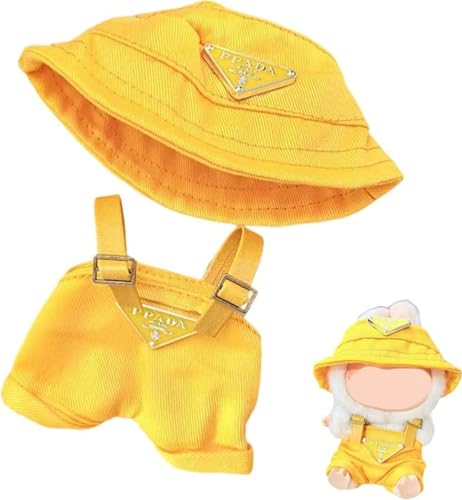 Bekleidungs Set für La-bubu 17cm Puppen Outfit-Set Sommer Kleidung Puppenkleidung (Keine Puppe enthalten) (Gelb) von ENIXWH