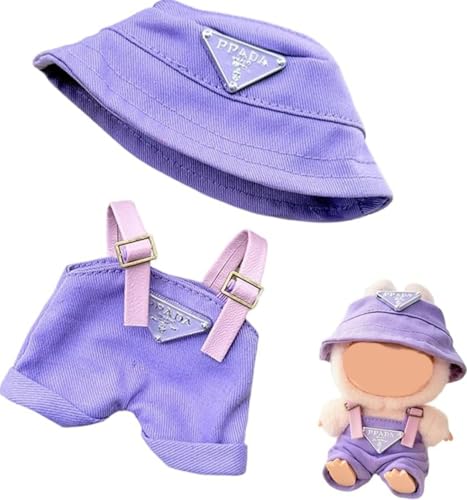 Bekleidungs Set für La-bubu 17cm Puppen Outfit-Set Sommer Kleidung Puppenkleidung (Keine Puppe enthalten) (Lila) von ENIXWH