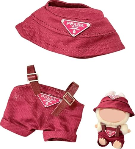 Bekleidungs Set für La-bubu 17cm Puppen Outfit-Set Sommer Kleidung Puppenkleidung (Keine Puppe enthalten) (Rot) von ENIXWH