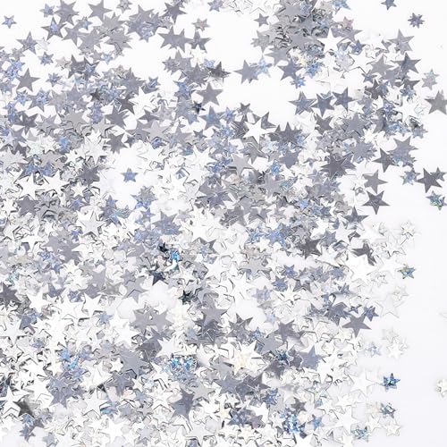 ENLACE 4000 Stück Konfetti Sterne Streudeko Geburtstag,Glitzer Konfetti Tischdeko Silberhochzeit,Silber Sterne Confetti,Pailletten Konfetti Sterne Deko für Hochzeit Jubiläum Weihnachten Ramadan ENLACE 4000 Stück Konfetti Sterne Streudeko Geburtstag,Glitzer Konfetti Tischdeko Silberhochzeit,Silber Sterne Confetti,Pailletten Konfetti Sterne Deko für Hochzeit Jubiläum Weihnachten Ramadan von ENLACE